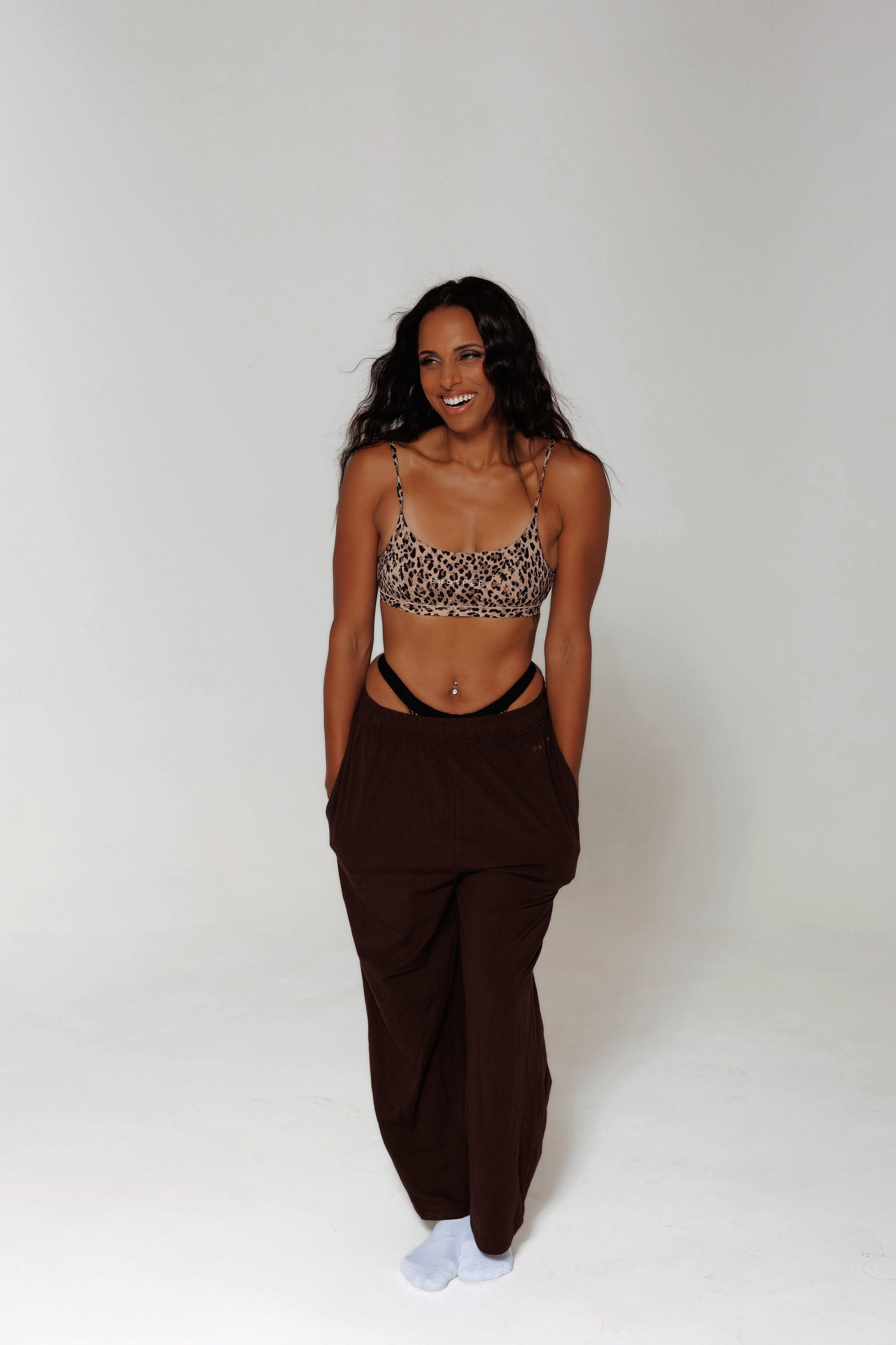 SWEAT PANT: BROWN