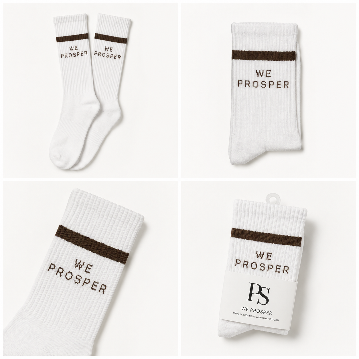 CREW SOCKS : WE PROSPER | BROWN