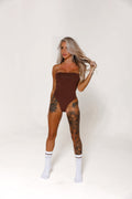 SOFT ERA LAYERING BODYSUIT: BROWN