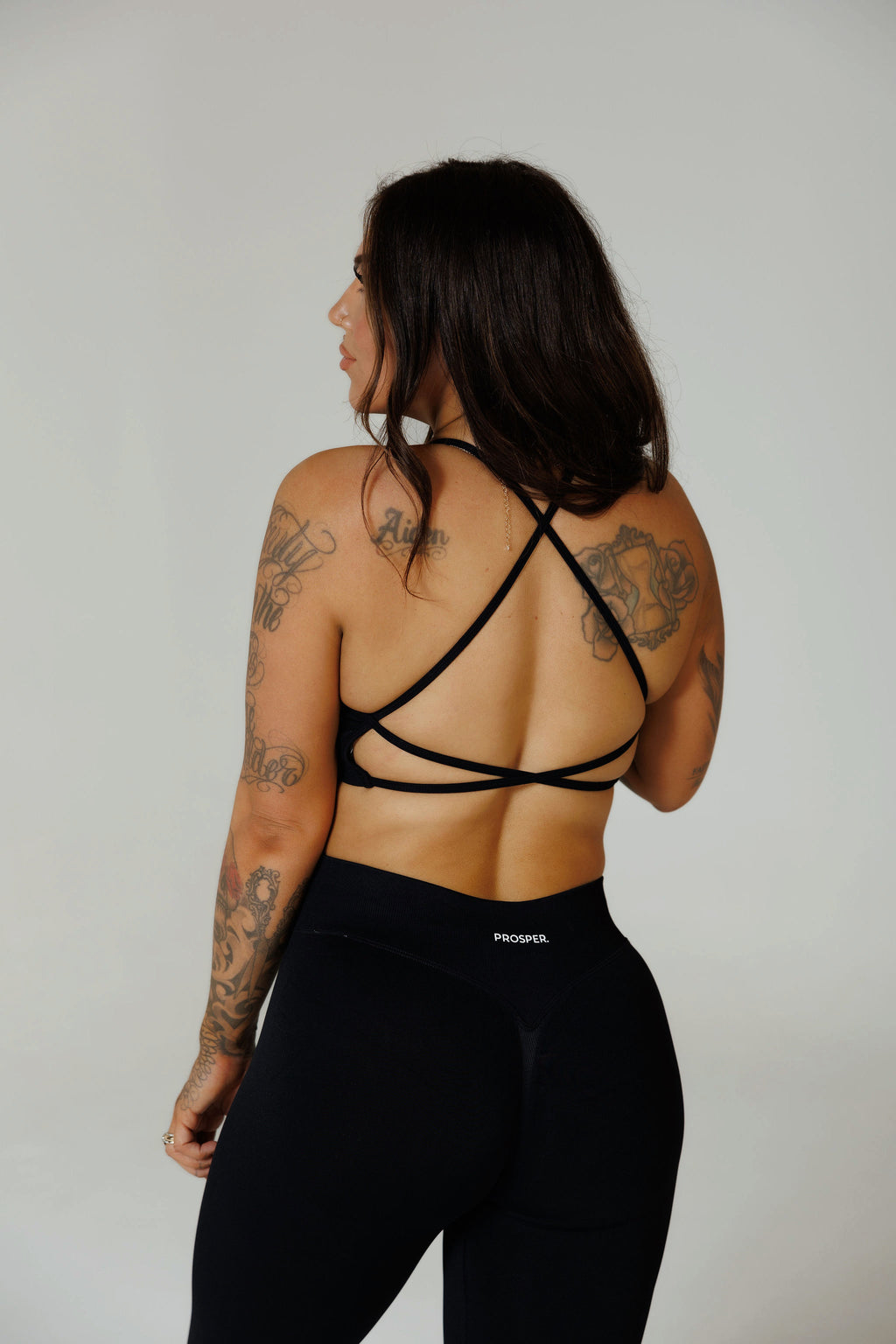 ‘ALL IN’ SPORTS BRA: BLACK