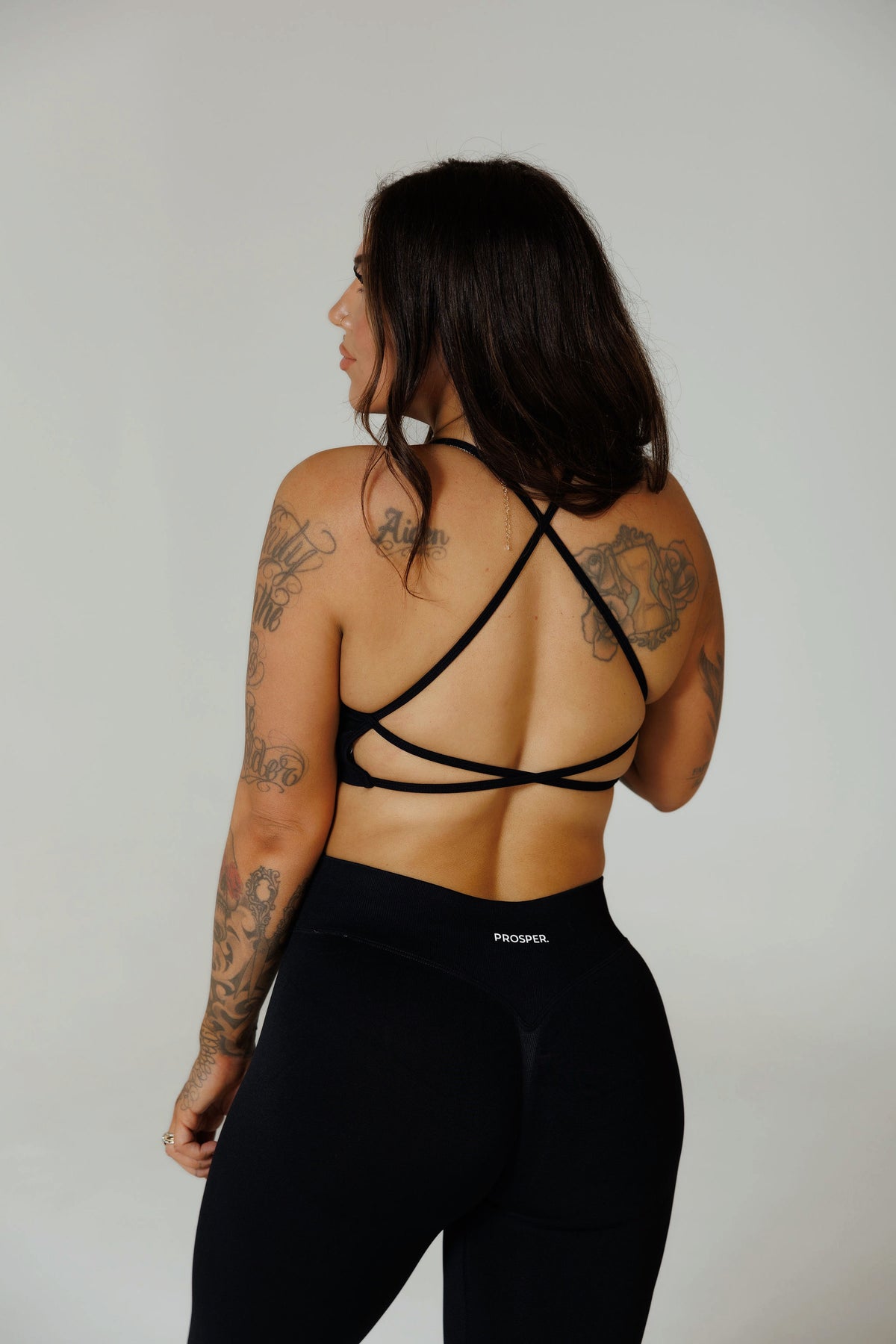 ‘ALL IN’ SPORTS BRA: BLACK