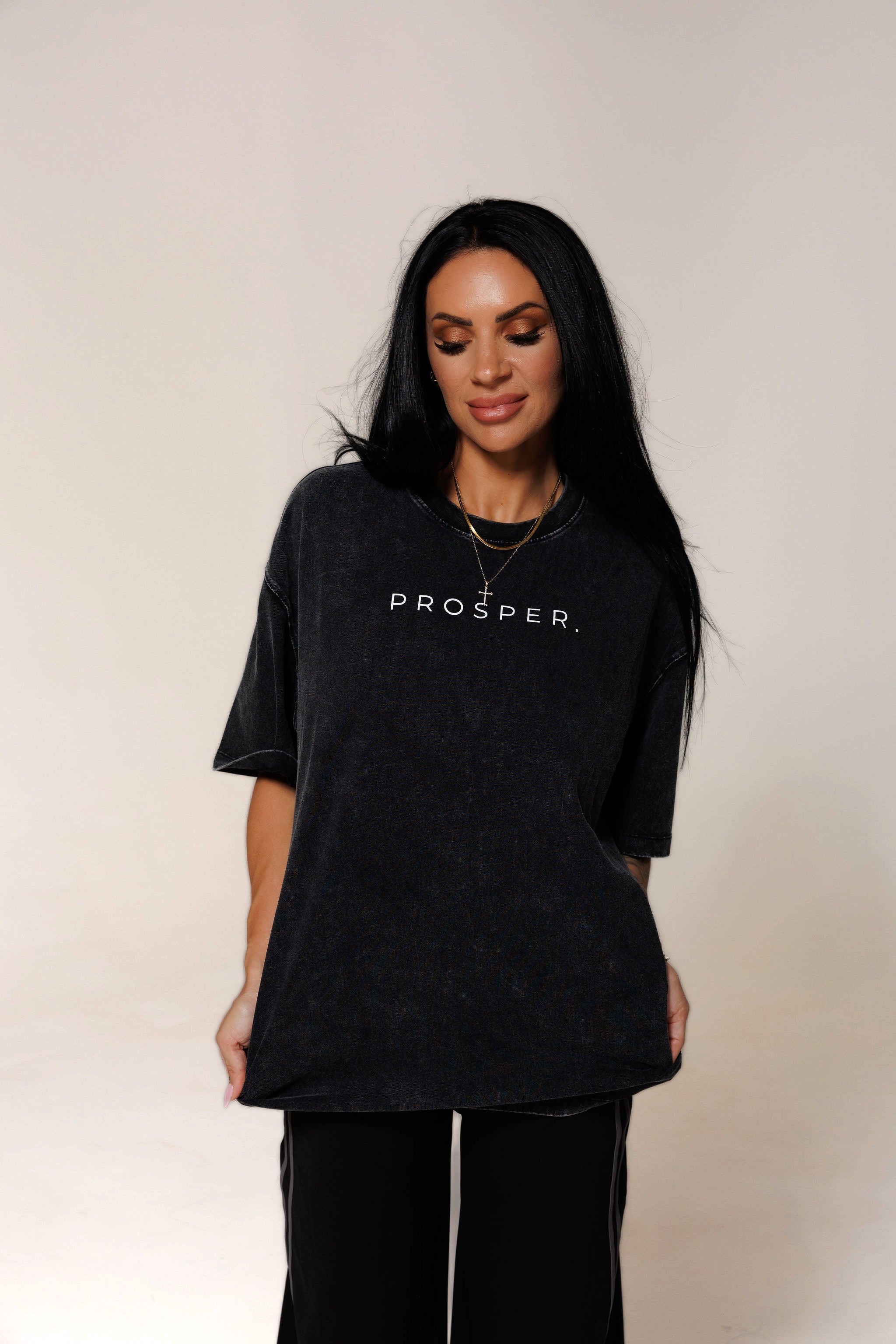 WE PROSPER TEE | PROVERBS: WASHED BLACK