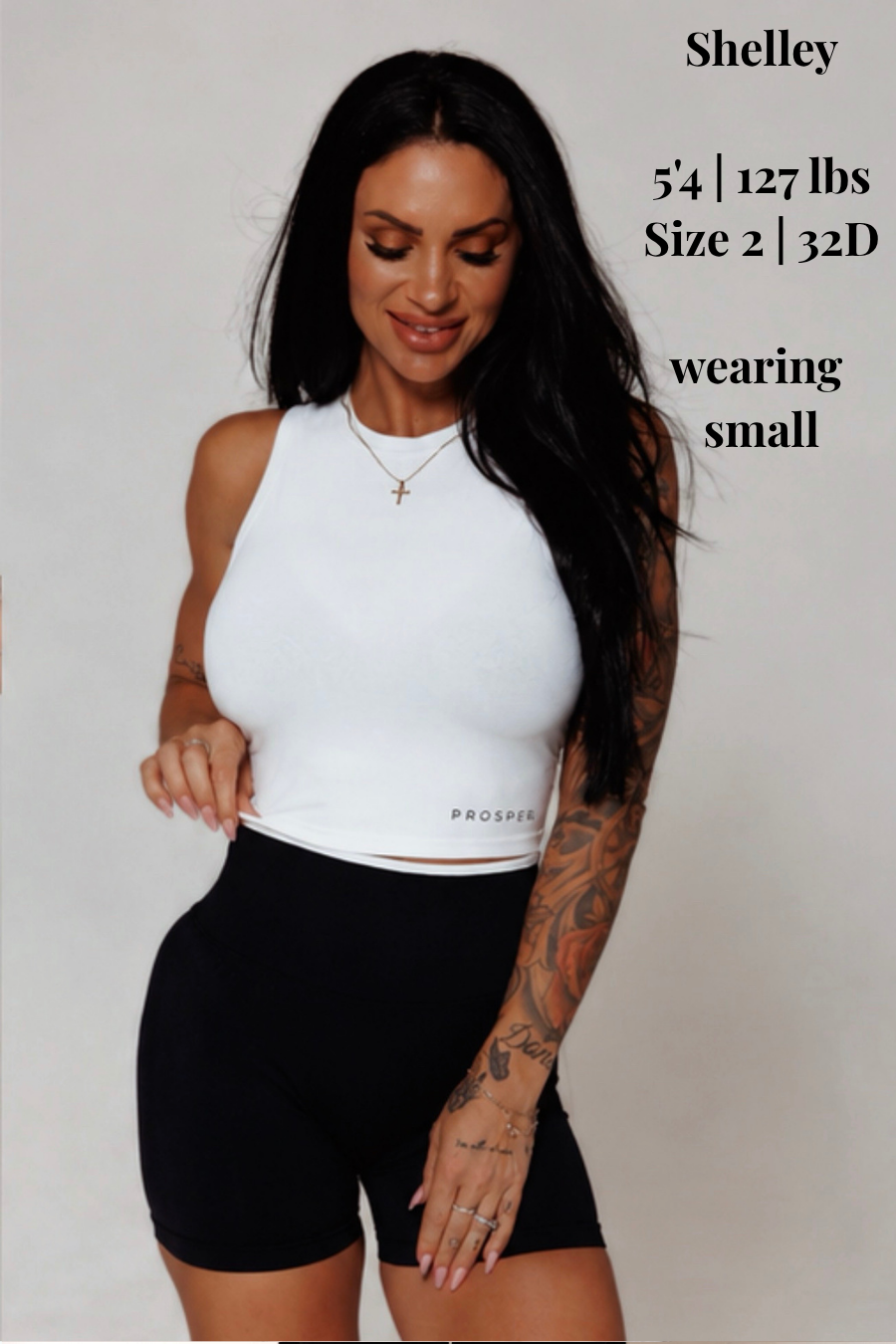 FITTED CROP TANK: WHITE