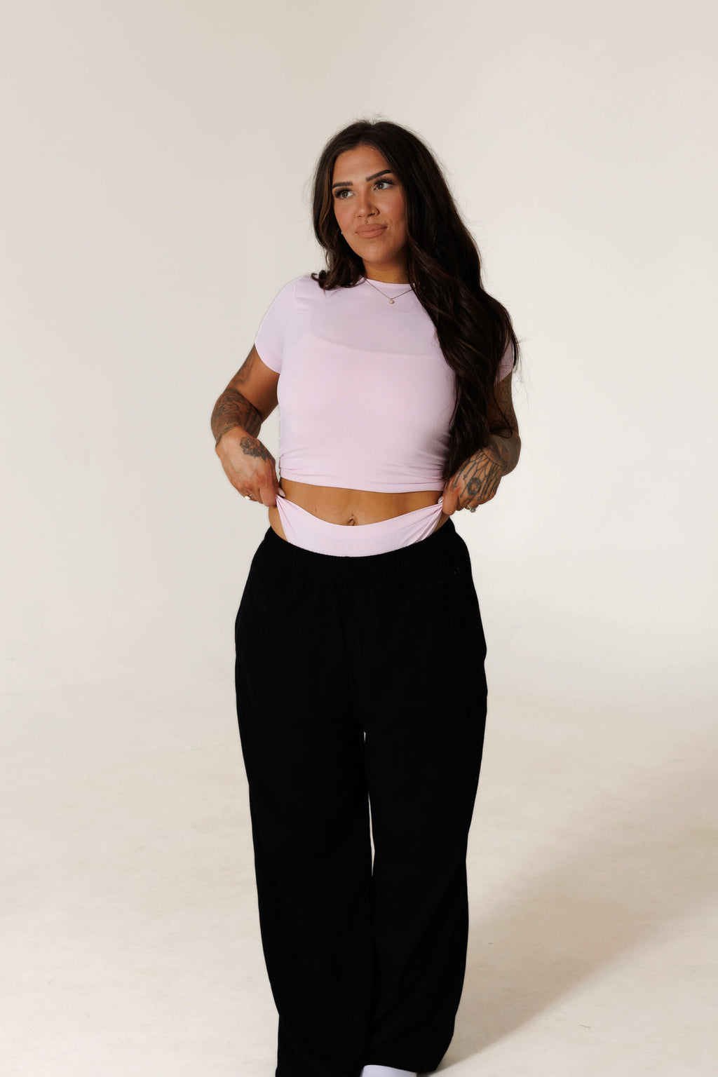SOFT ERA LUXE TEE & MID RISE PANTIE SET: PINK