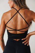 OPEN BACK TANK: BLACK