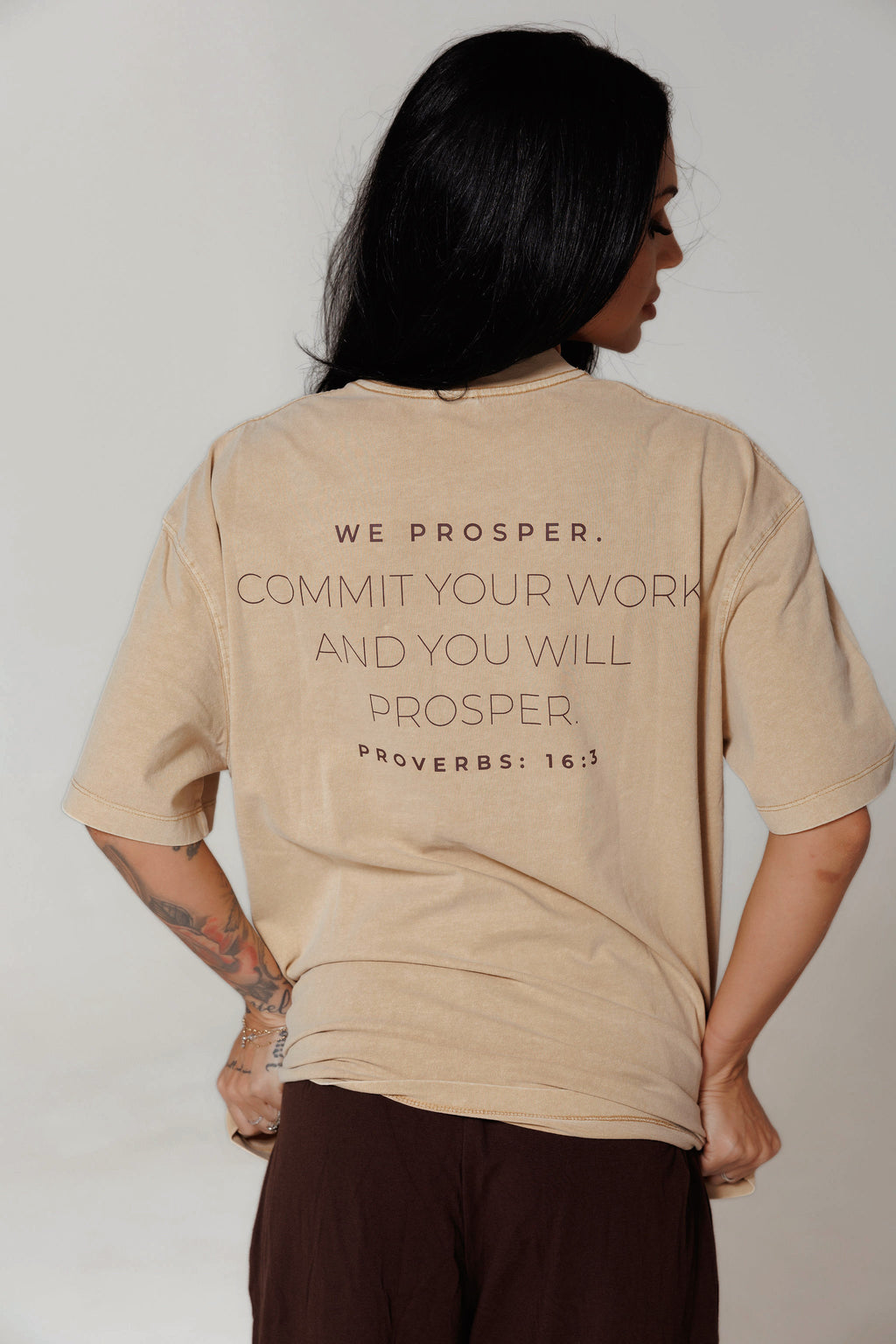 WE PROSPER TEE | PROVERBS: TAN