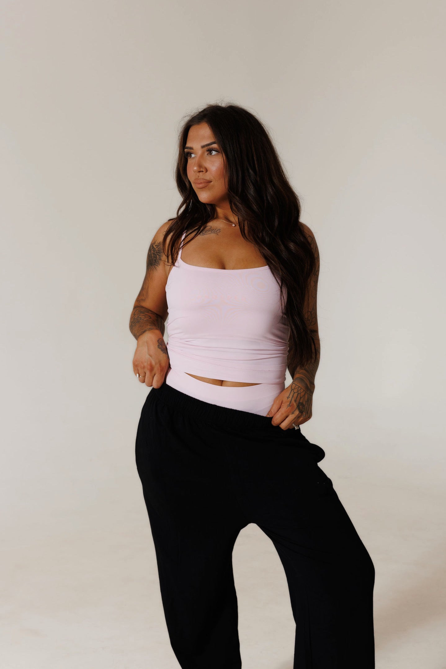 SOFT ERA LUXE TANK & SHORT SET: PINK
