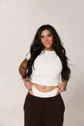 SOFT ERA LUXE TEE & MID RISE PANTIE SET: IVORY